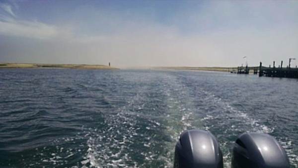 Back Of Motor Boat in Elizabeth Islands