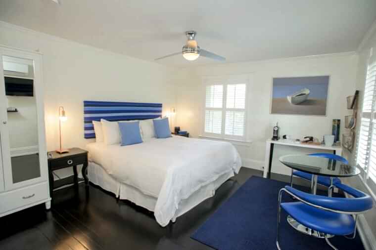 Bedroom with Blue Accent Colors